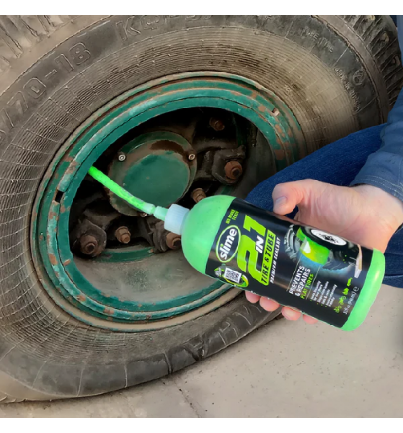 Герметик для камер та безкамерок Slime 2-in-1 Premium, 946 мл Герметик для камер та безкамерок Slime 2-in-1 Premium, 946 мл