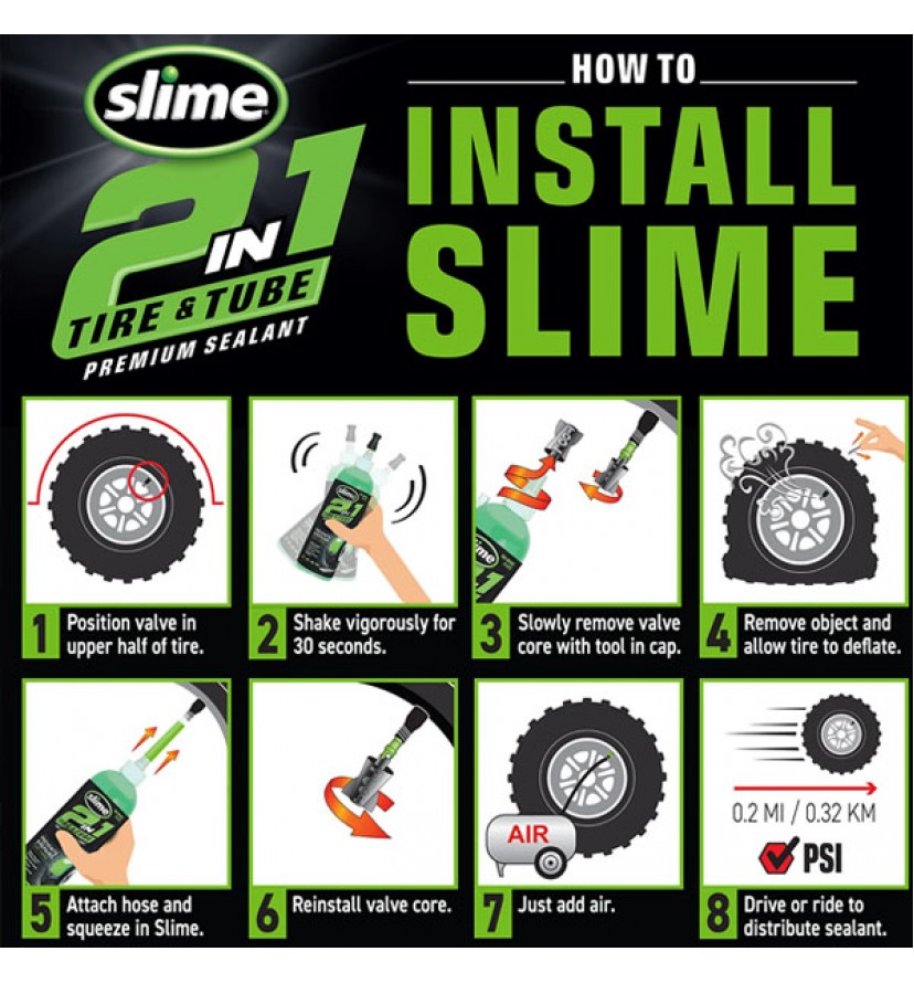 Герметик для камер та безкамерок Slime 2-in-1 Premium, 3.8 л Герметик для камер та безкамерок Slime 2-in-1 Premium, 3.8 л