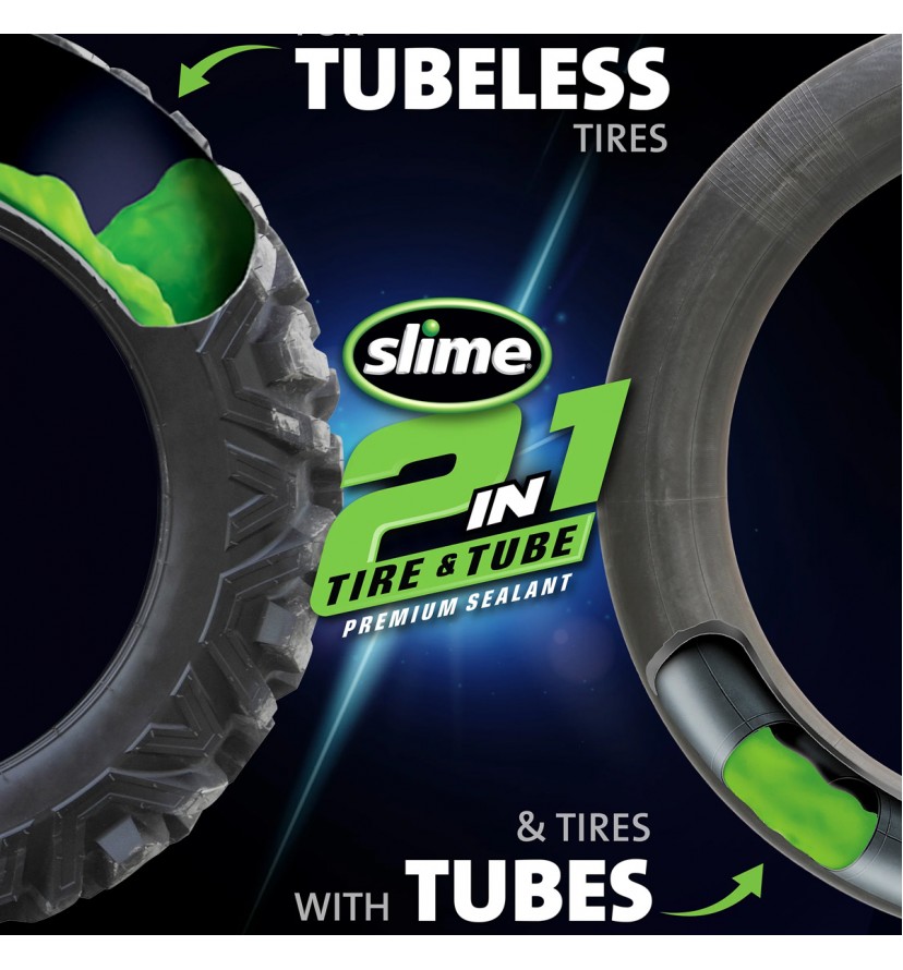 Герметик для камер та безкамерок Slime 2-in-1 Premium, 473 мл Герметик для камер та безкамерок Slime 2-in-1 Premium, 473 мл
