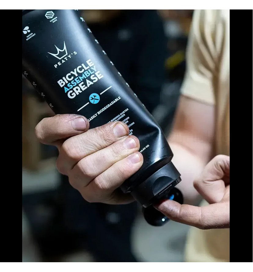 Мастило для рульових, кареток, болтів, осей Peaty's Bicycle Assembly Grease, 100 гр Мастило для рульових, кареток, болтів, осей Peaty's Bicycle Assembly Grease, 100 гр